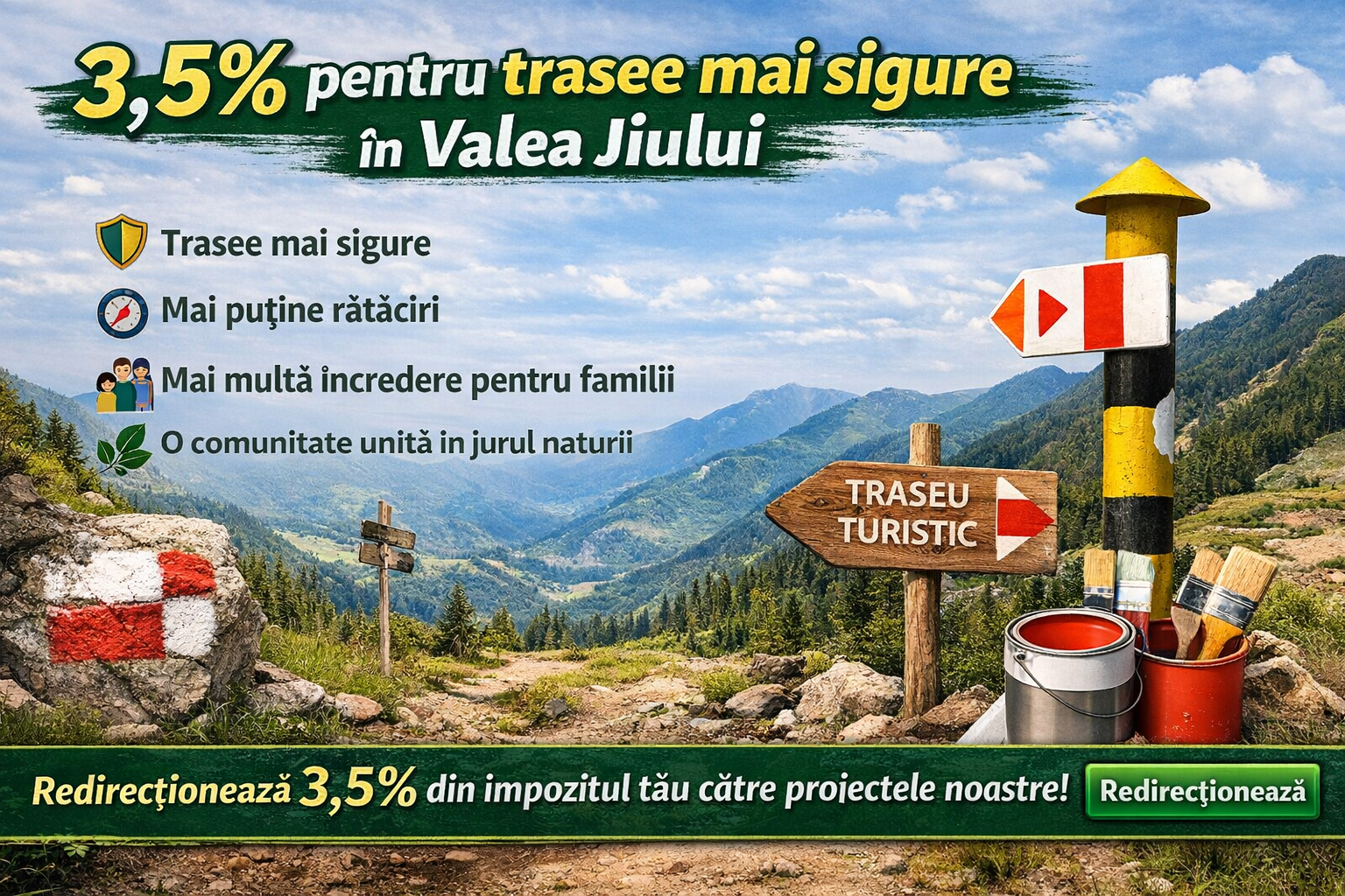 Trasee sigure în Valea Jiului